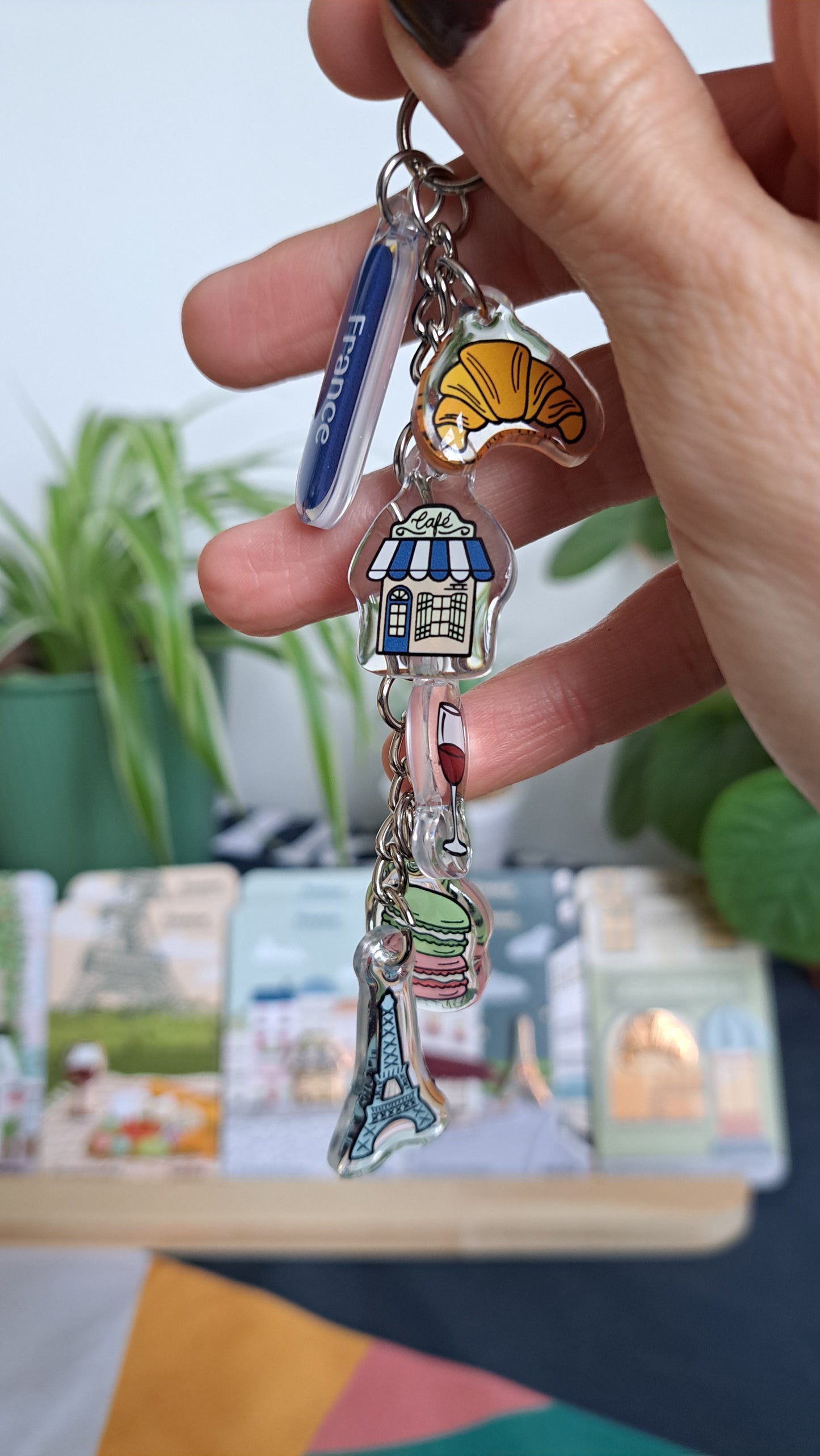 France Acrylic Bag Charms | 🥐 🇫🇷🗼🍷🍬Charms