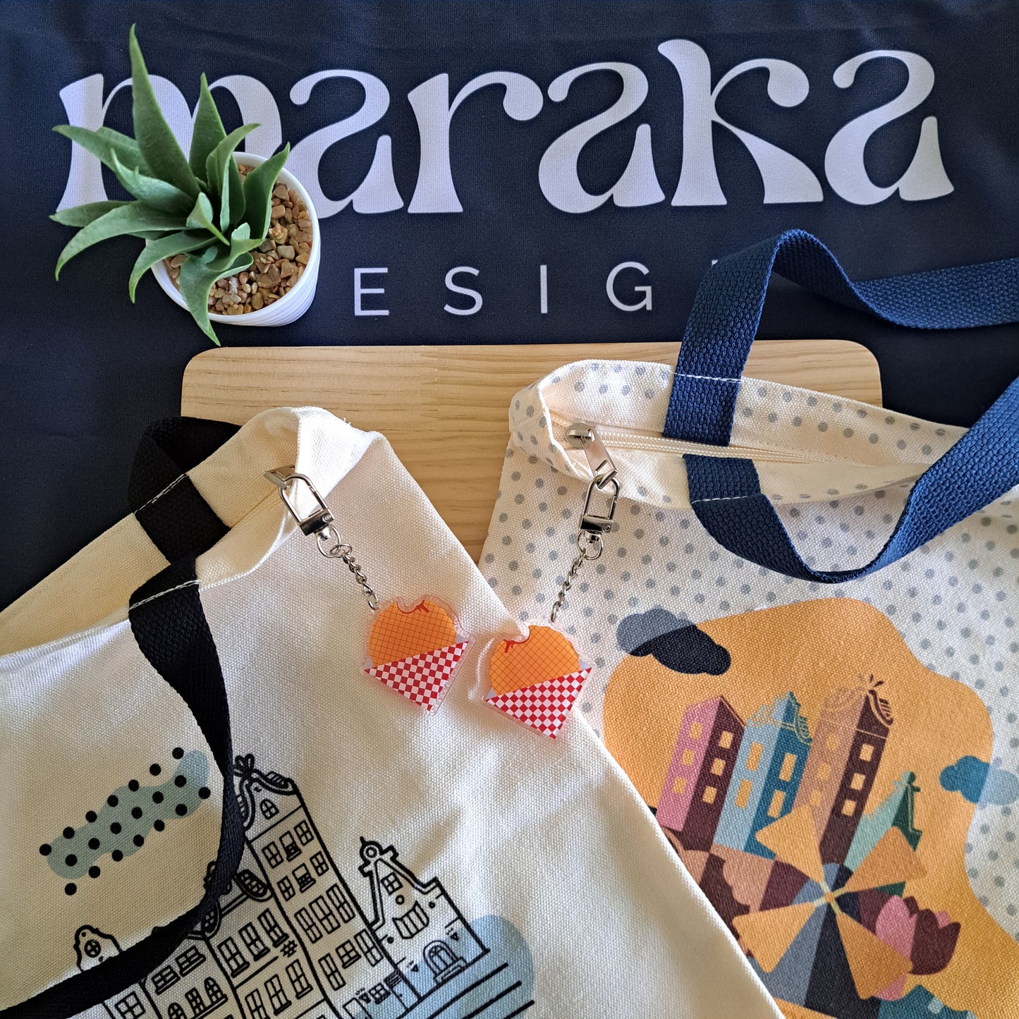 The Netherlands Keychain | Stroopwafel