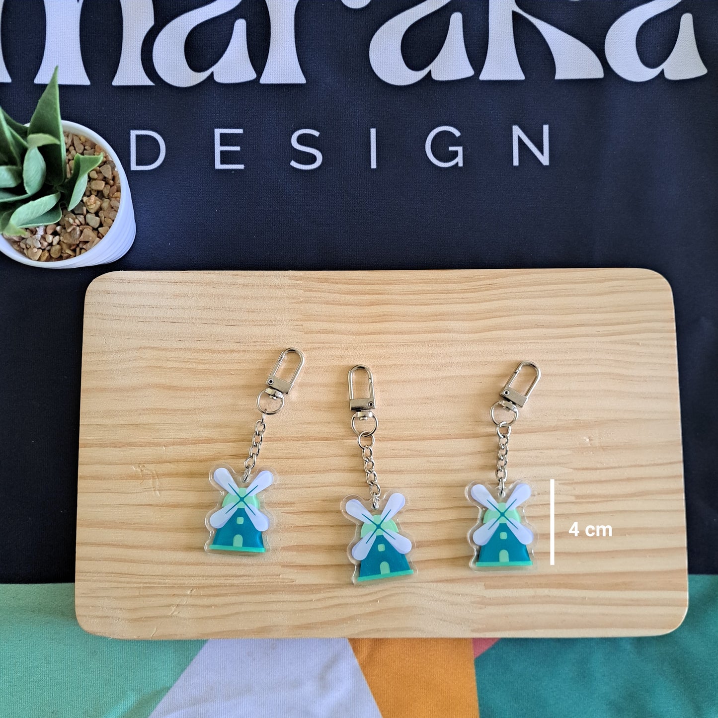 The Netherlands Keychain | Windmill