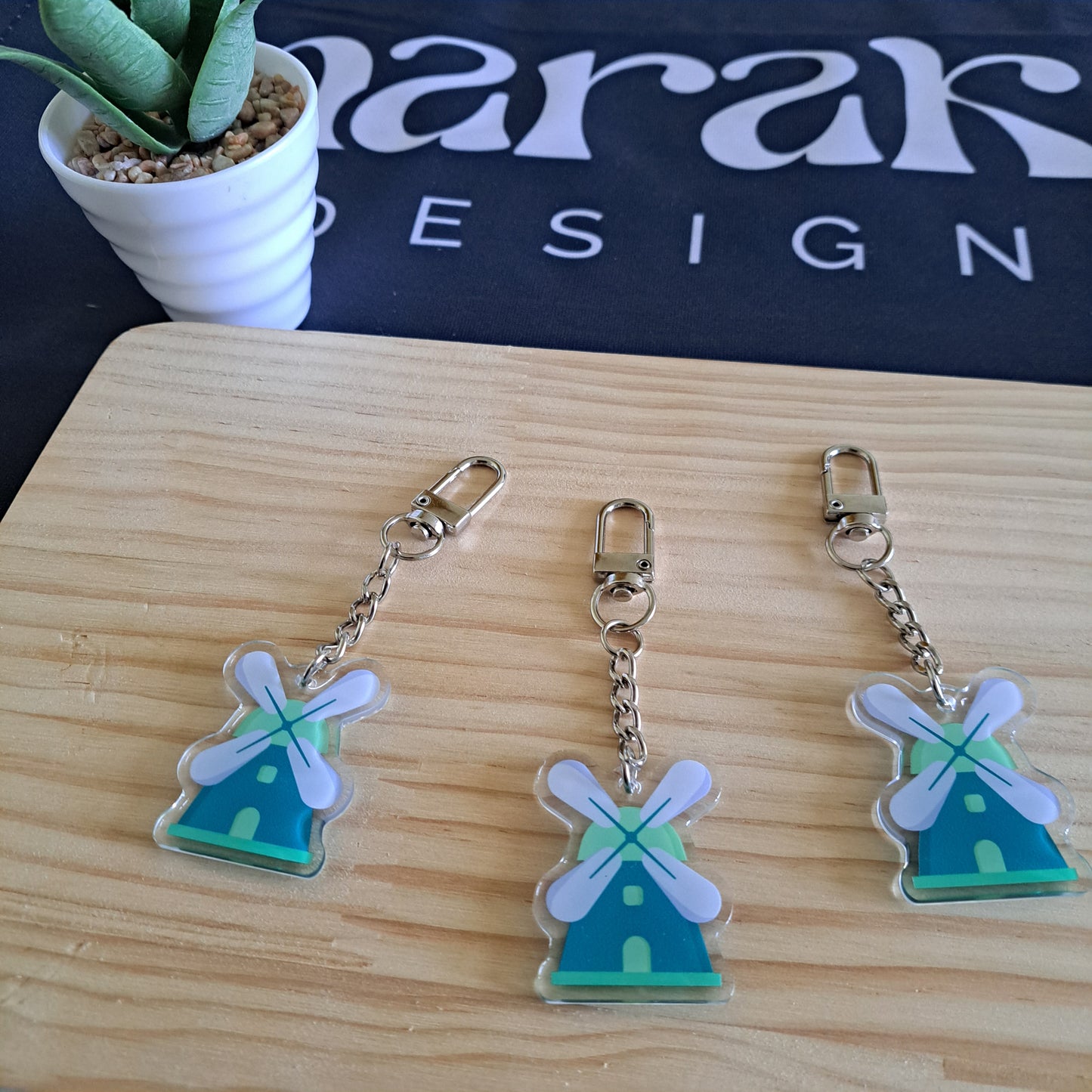 The Netherlands Keychain | Windmill