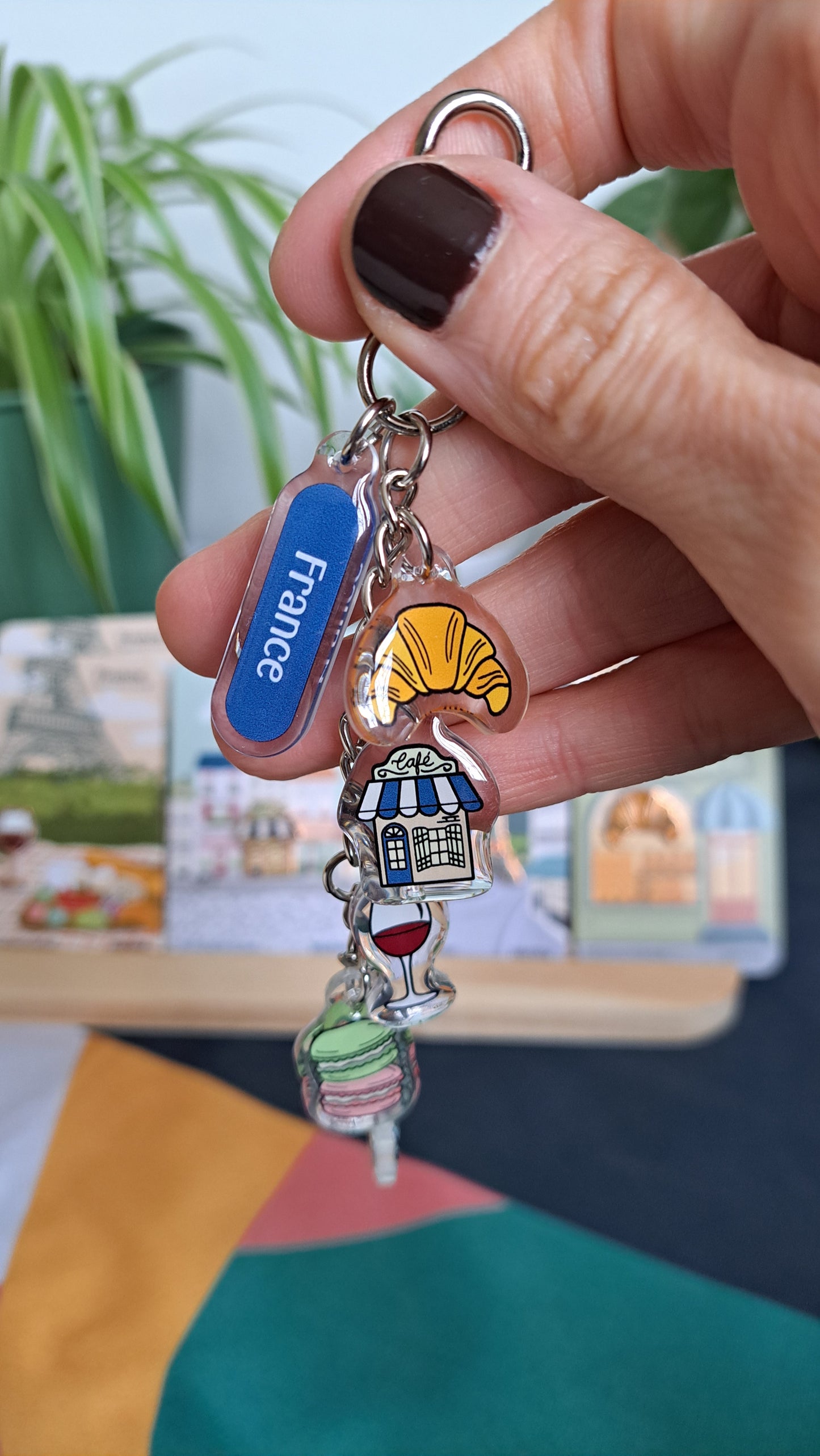 France Acrylic Bag Charms | 🥐 🇫🇷🗼🍷🍬Charms