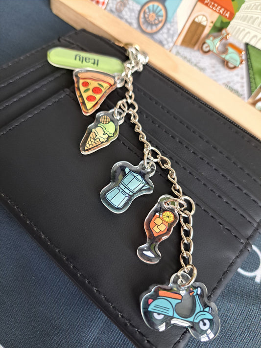 Italy Bag Charms | 🇮🇹 🍕☕️🍦🛵🍊 Charms