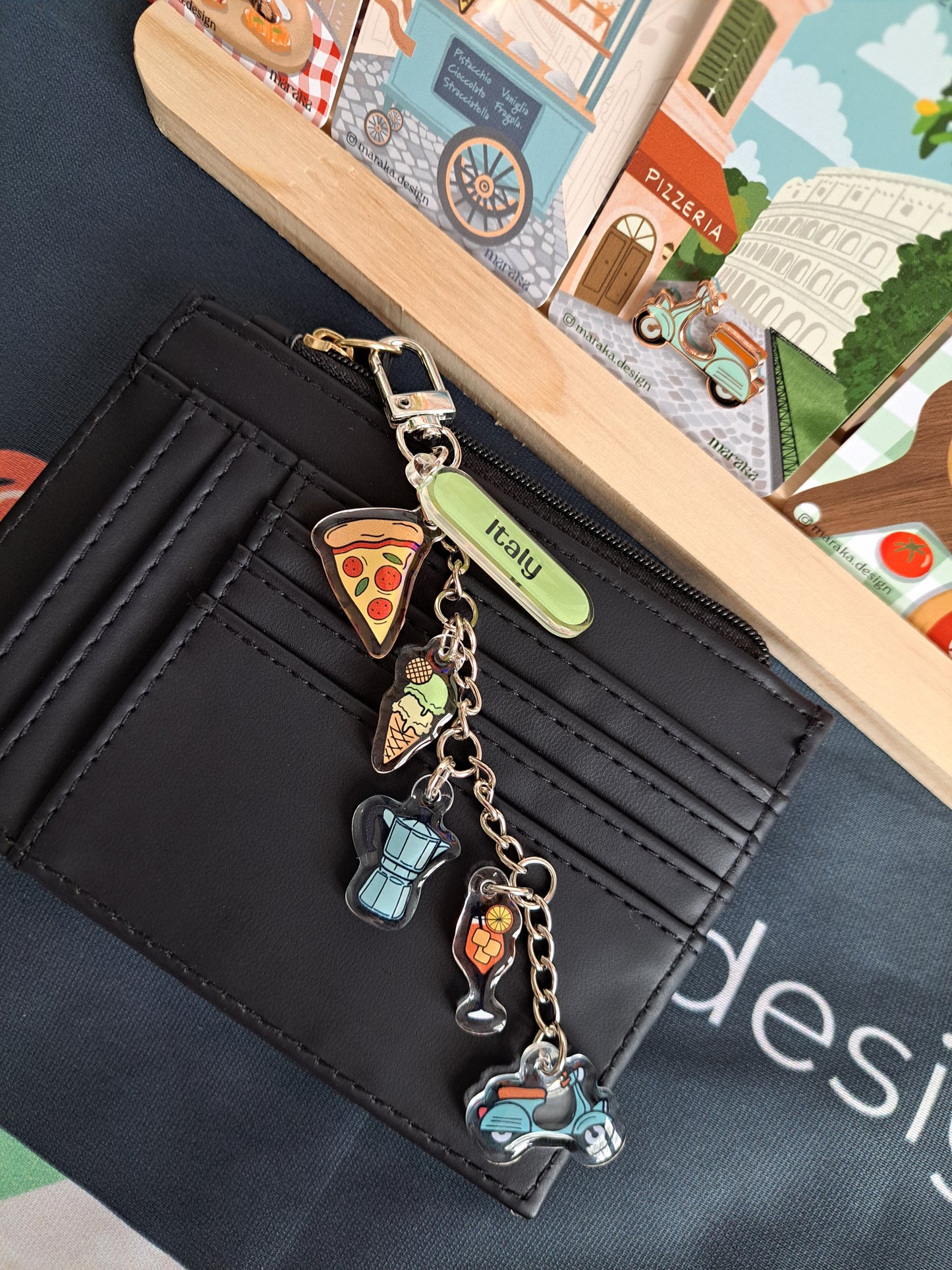 Italy Bag Charms | 🇮🇹 🍕☕️🍦🛵🍊 Charms