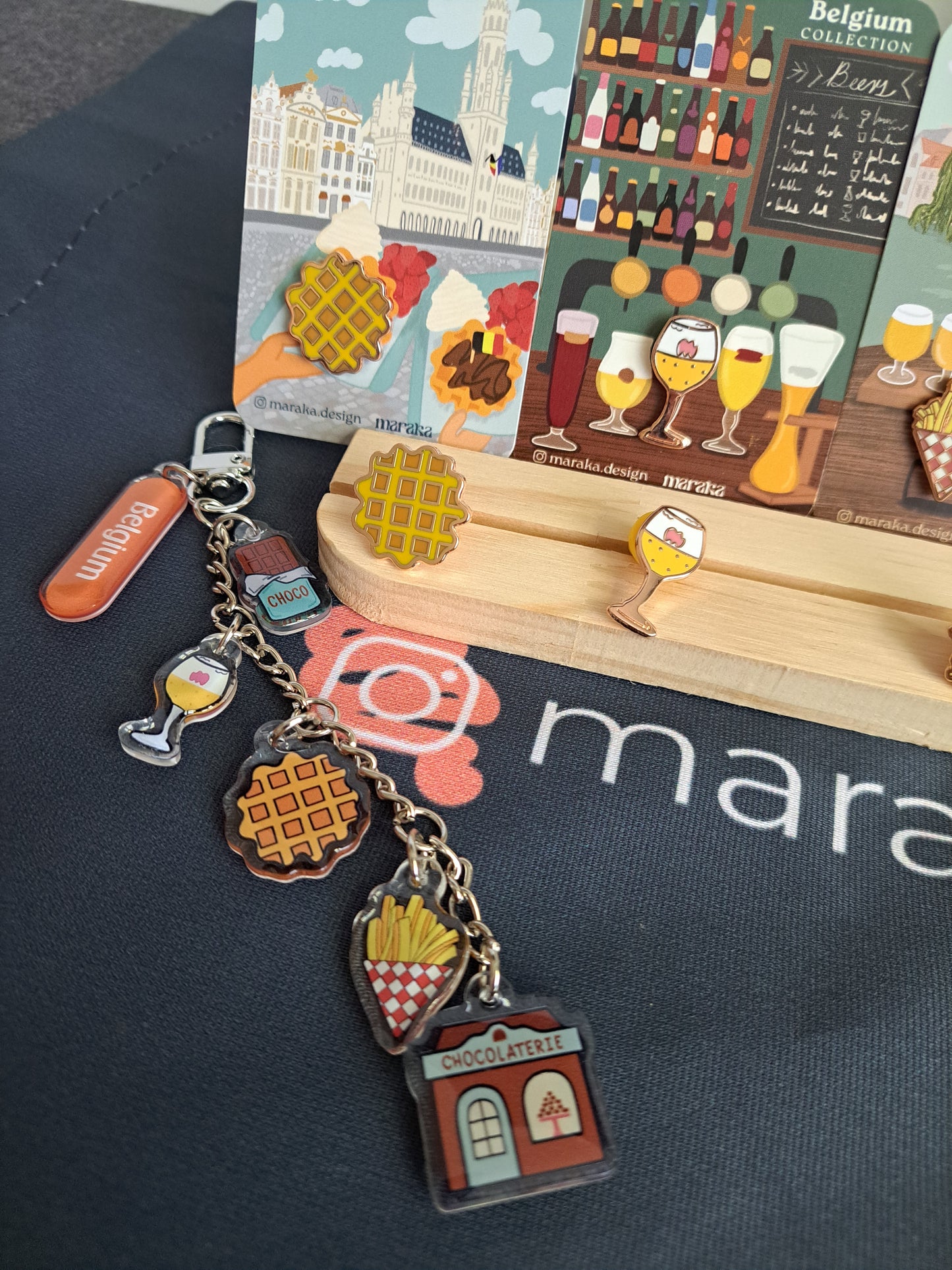 Belgium Acrylic Bag Charms | 🇧🇪🧇🍟🍫🍺 Charms