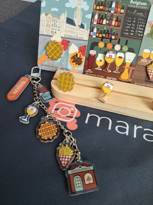 Belgium Bag Charms | 🇧🇪🧇🍟🍫🍺 Charms