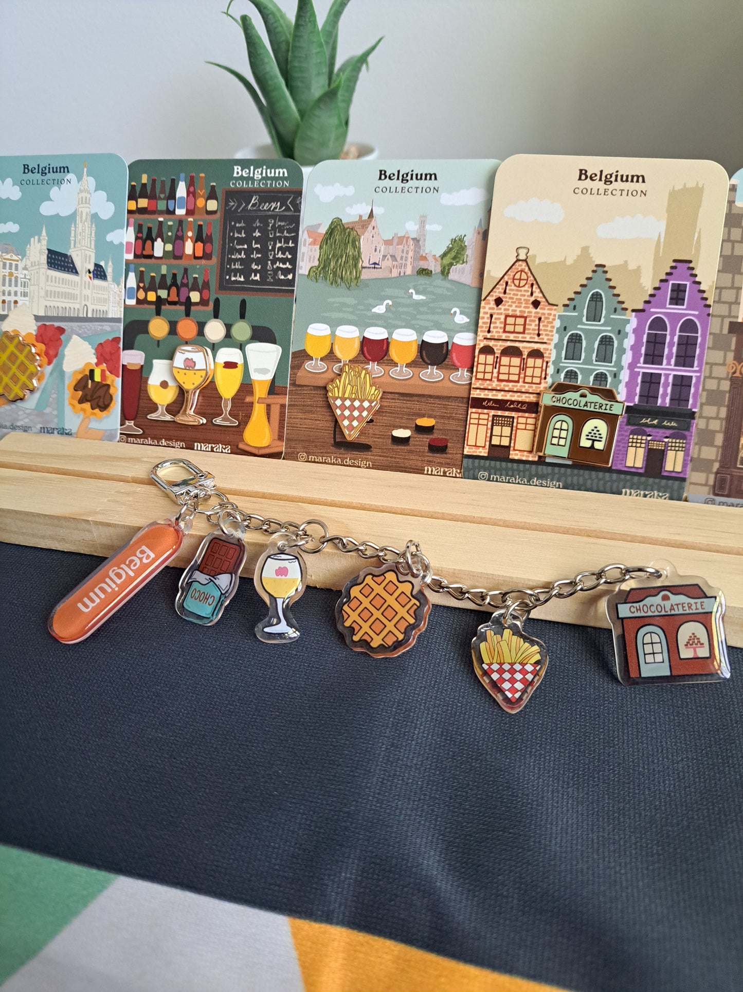 Belgium Acrylic Bag Charms | 🇧🇪🧇🍟🍫🍺 Charms