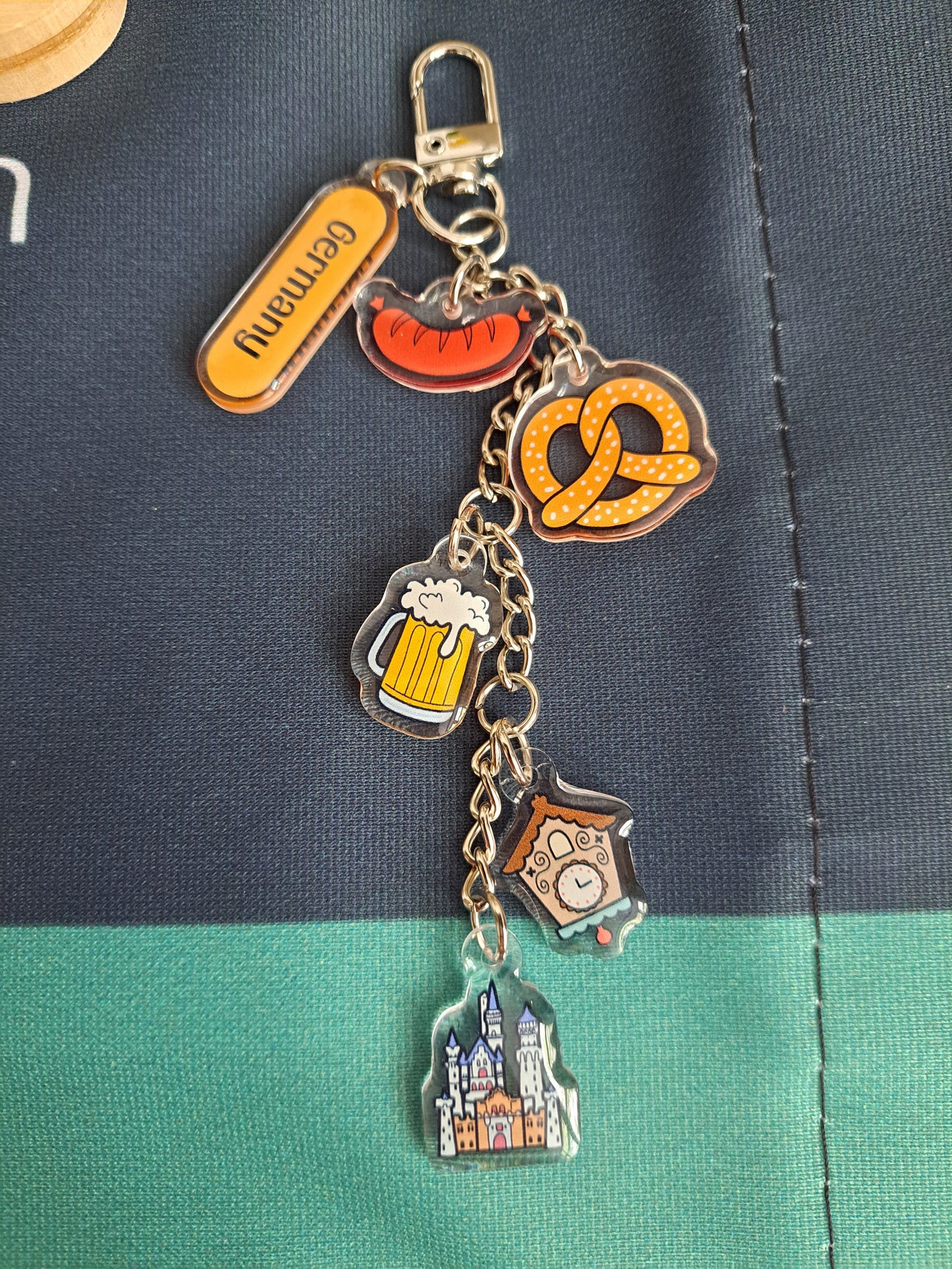 Germany Acrylic Bag Charms | 🇩🇪 🍺 🥨 🕰️ 🌭 🏰 Charms