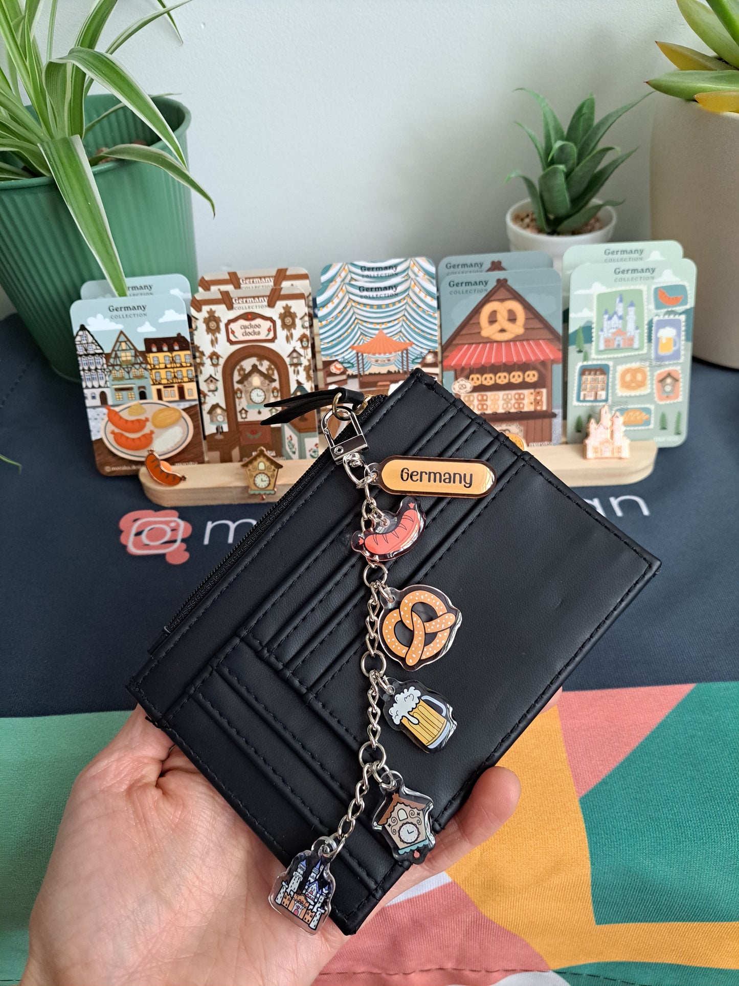 Germany Acrylic Bag Charms | 🇩🇪 🍺 🥨 🕰️ 🌭 🏰 Charms