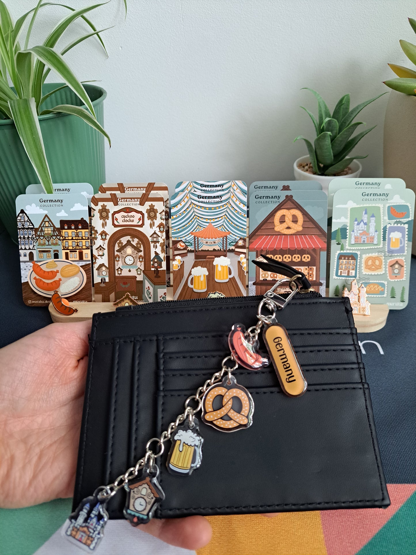 Germany Acrylic Bag Charms | 🇩🇪 🍺 🥨 🕰️ 🌭 🏰 Charms
