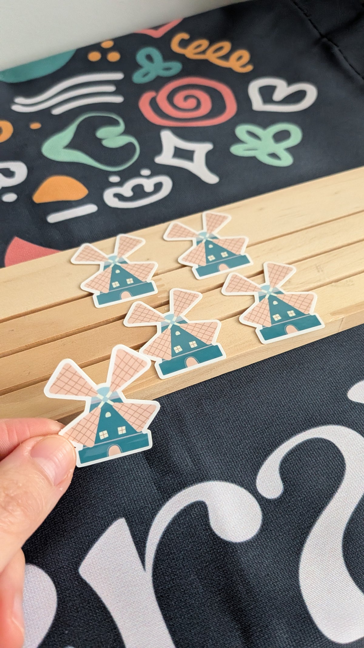 Sticker Windmill Glossy Vinyl
